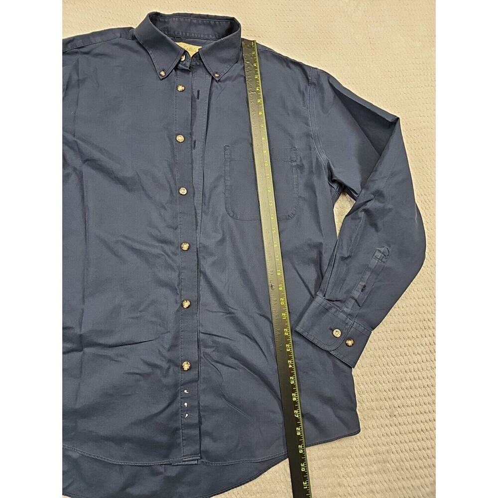 Cabelas Shirt Mens Large Blue Long Sleeve Button Down Pocket Casual Outdoor - Picture 2 of 7